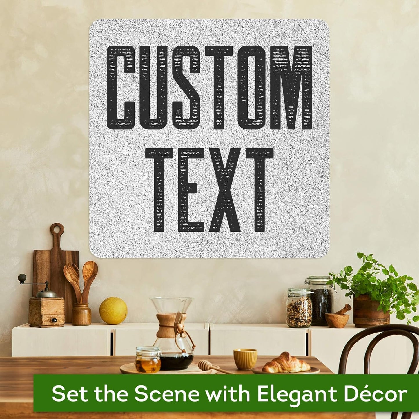 Custom Sign, Custom Street Sign, 11 Font Colors, 13 Font Styles, 4 Hole Options, 22 Sizes, 24x24 Inches, Rust Free DiBound, Fade Resistant, Made in USA by My Sign Center (Concrete)