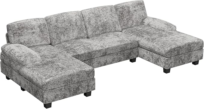Furniwell Convertible Sectional Sofa Couch, 4 Seat Sofa Set - Image 8