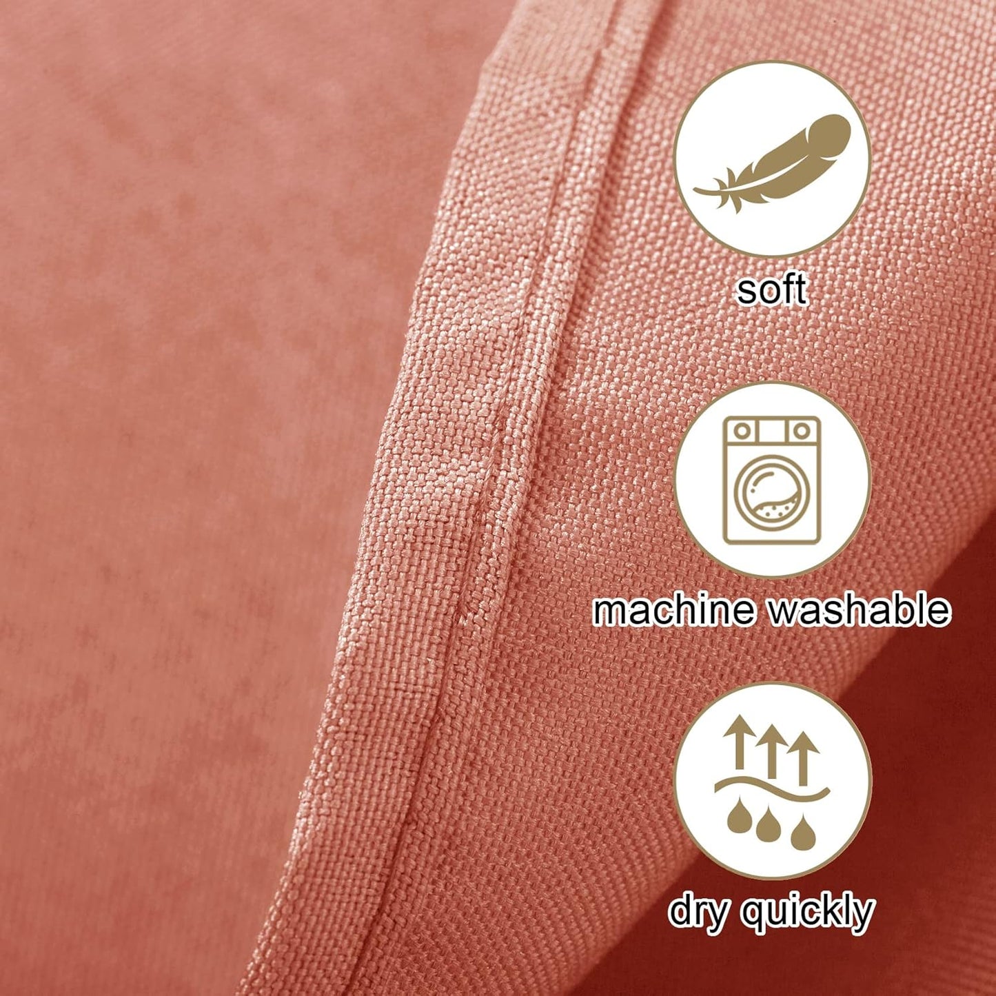 Ascoza 2pack 108 Inch Dusty Pink Round Tablecloth in Washable Polyester Fabric for Wedding/Banquet/Restaurant/Parties