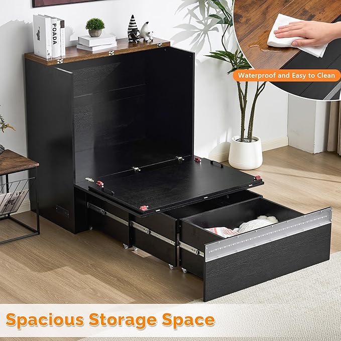VINGLI Twin Size Murphy Bed - Image 5
