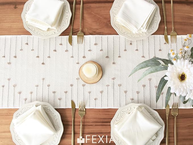 FEXIA Boho Table Runner with Tassels 90 Inches Long - Image 6
