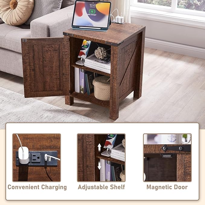 OKD Farmhouse Nightstand Set of 2 - Image 3