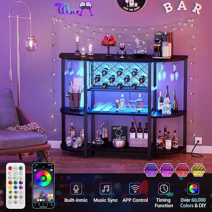 Unikito 4-Tier Metal Coffee Bar Cabinet - Image 5