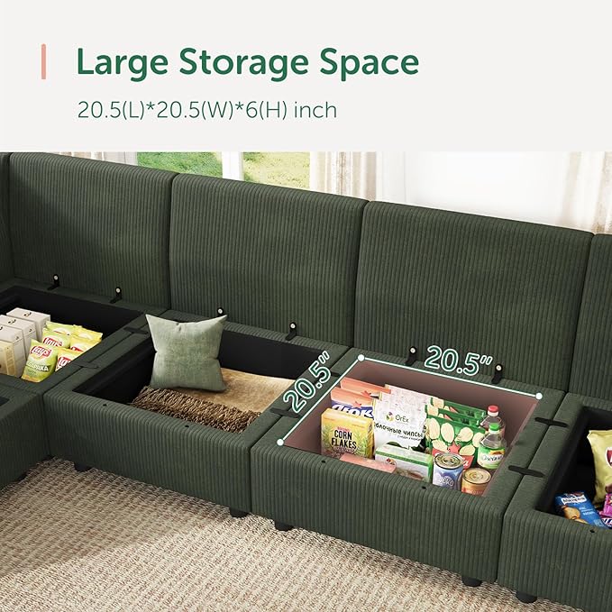 HONBAY Modular Sectional Sleeper Sofa - Image 6