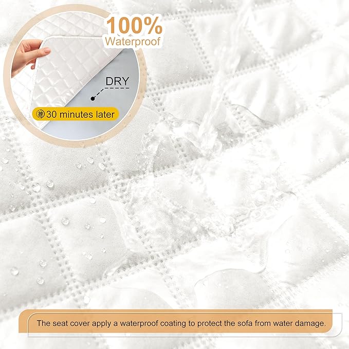 HDCAXKJ 100% Waterproof Reclining Sectional Couch Covers L Shape Recliner Sofa - Image 3