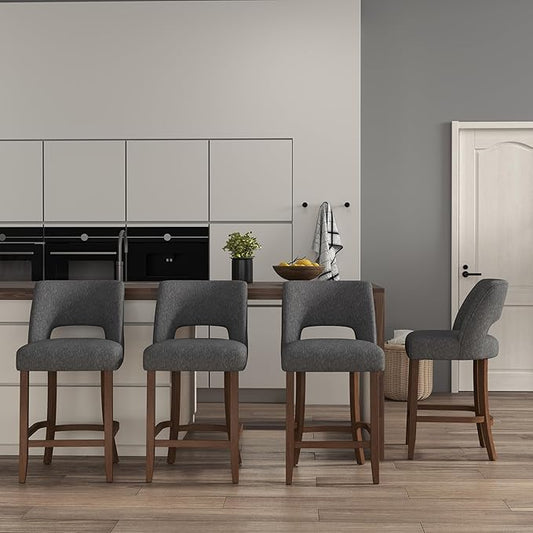 VKNOW Bar Stools Set of 4, Modern Counter Stools by VKNOW