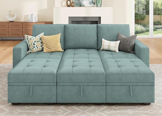 HONBAY Modular Sectional Couch Sleeper Sofa Bed - Image 5