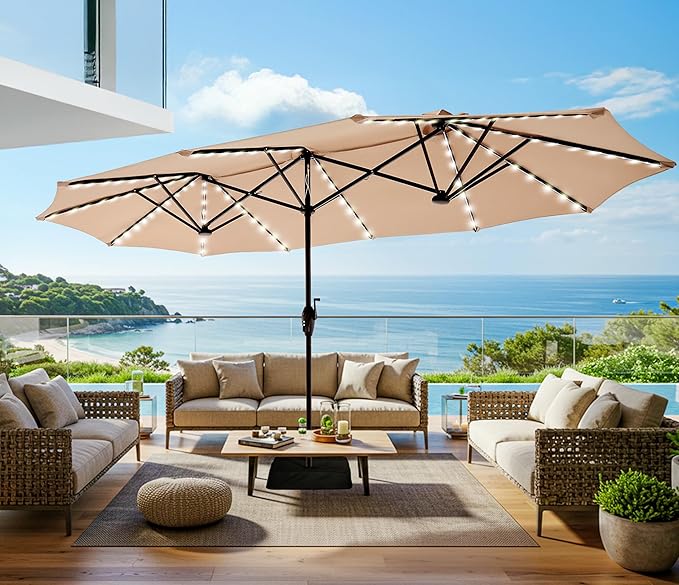 SUPERJARE 13ft Outdoor Patio Umbrella - Image 6