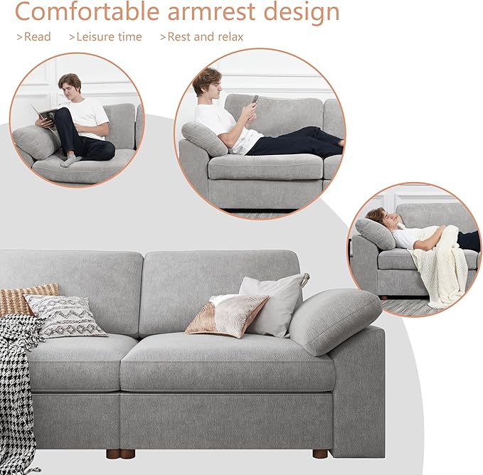 EASE MOOSE Modern Loveseat Sofa - Image 7
