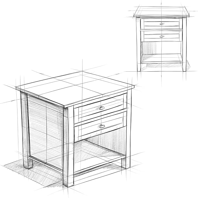 SIMPLIHOME Warm Shaker Bedside Table - Image 13