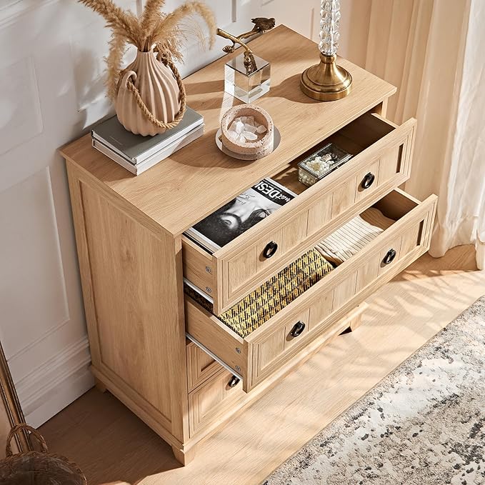 Joaxswe Farmhouse 4 Drawer Dresser - Image 4