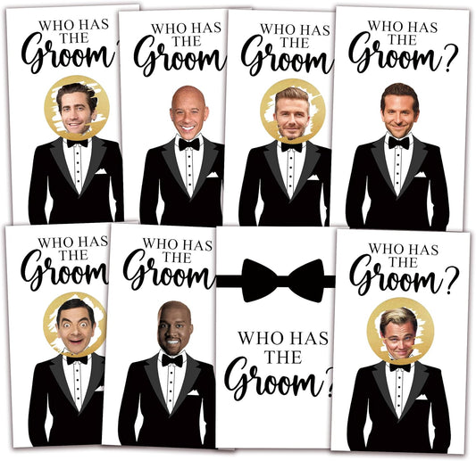 Who Has The Groom Bridal Shower Scratch Off Cards, 41Pcs Funny Wedding Shower Scratch Off Cards, 3.5"x 2.1"Bachelorette Party, Bride Party Supplies Decorations-A10