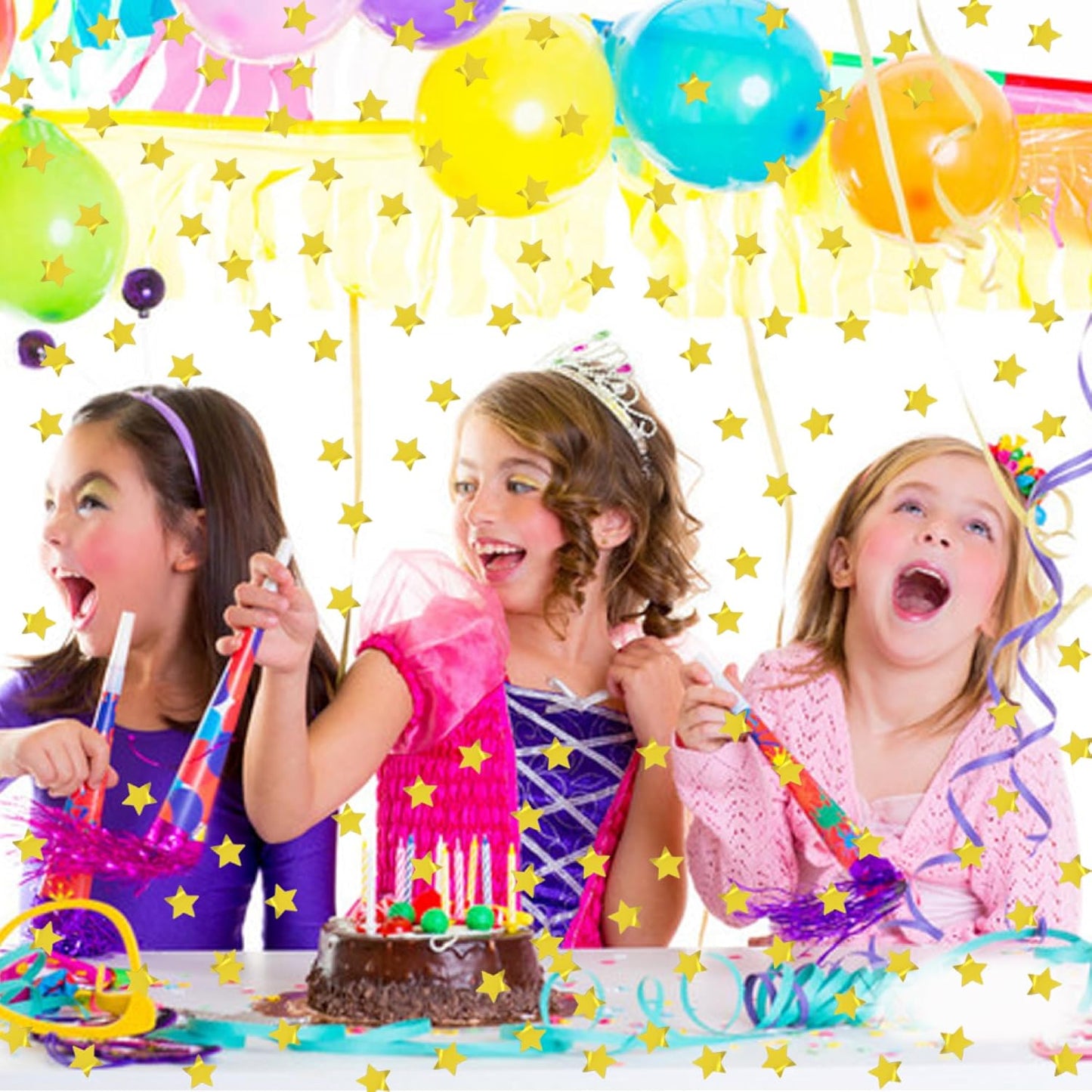 Confetti Star Glitter Sequins Table Confetti Metallic Foil Star for Wedding Birthday Festival Engagemetn Christamas New Year Theme Party Celebrations Favor Party Supplies(Gloden Star10mm)