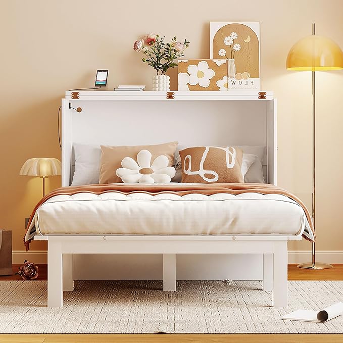 Harper & Bright Designs Full Size Murphy Bed, Full Murphy Cabinet Bed - Image 3