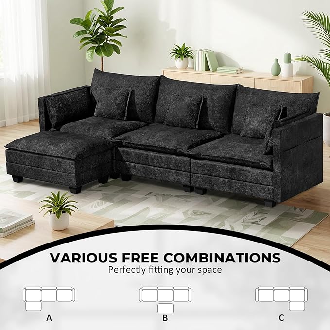 LEVELEVE 112.5" L-Shape Modular Sofa - Image 4
