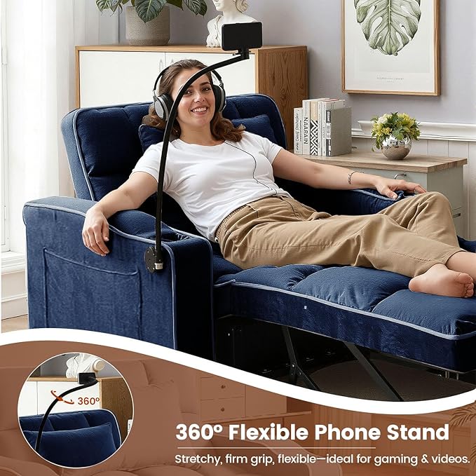 Sleeper Chair, Convertible Pull Out Chair Sleeper - Image 5
