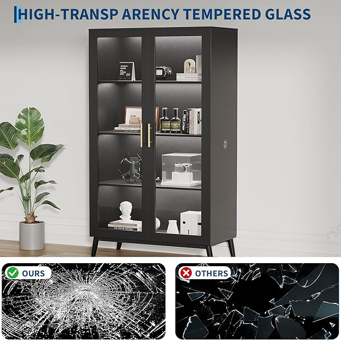 IDEALHOUSE Glass Display Cabinet - Image 4