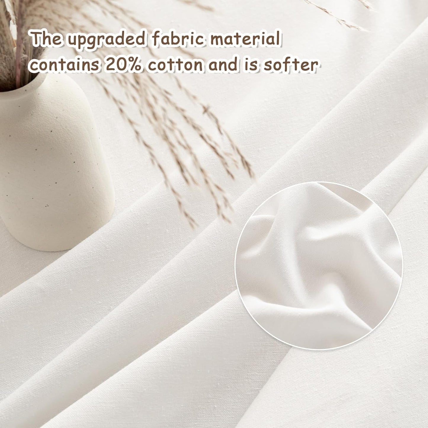 MYSKY HOME Rectangular Table Cloth, 55"X86", Waterproof, Soft Cotton/Polyester Blend, Floral Pattern, Tassel Trim, All-Season, Indoor/Outdoor, 6-8 Seats