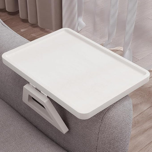 Couch Arm Tray, Bamboo Folding Sofa Tray, Sofa Armrest Trays Clip-On Couch Desk by DANFOXER