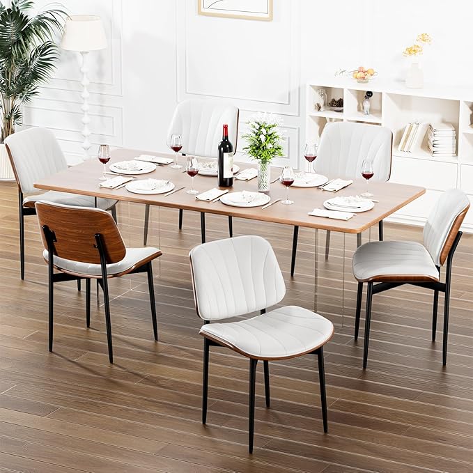 YaFiti Dining Chairs Set of 2, Dining Room and Kitchen Chairs, Mid Century - Image 7