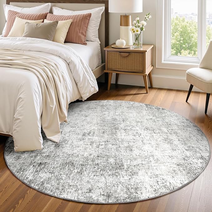 RELEANY Washable Area Rugs 6ft Non-Slip Modern Abstract Soft - Image 3