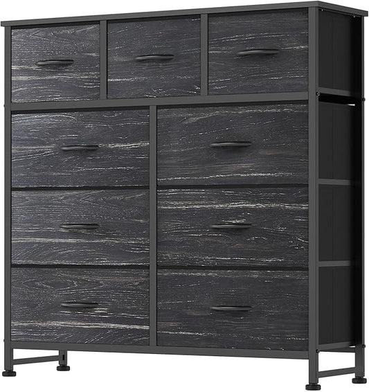 DUMOS 9 Drawer Dresser for Bedroom, Fabric Storage Organizer by DumosLifestyle