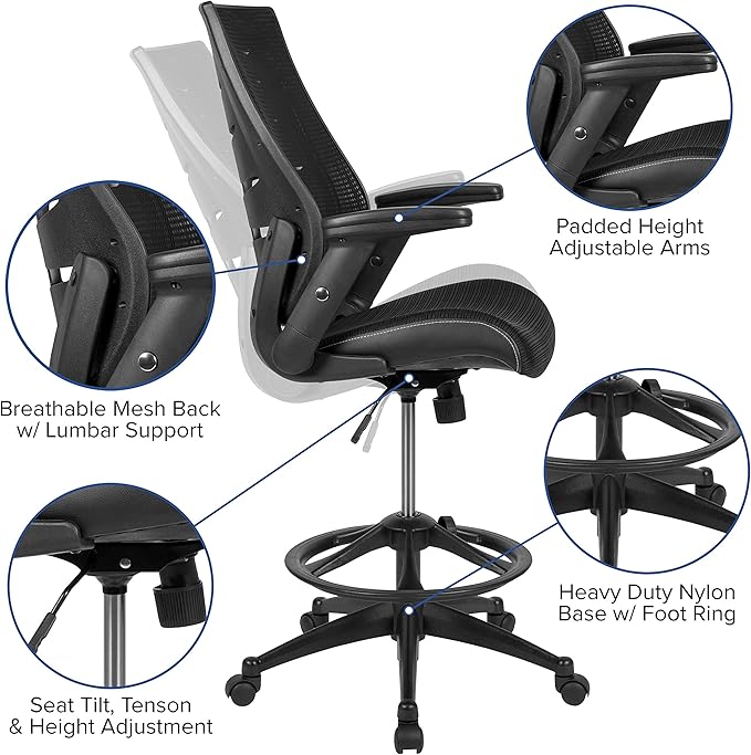 Flash Furniture Kale High-Back Ergonomic Mesh Office Chair - Image 4