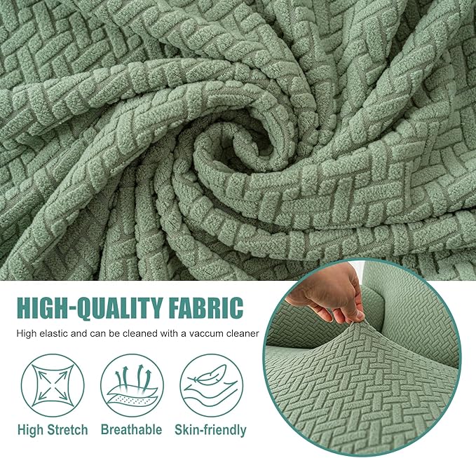 Genina Recliner Loveseat Cover Stretch Couch Covers Sofa slipcover - Image 2