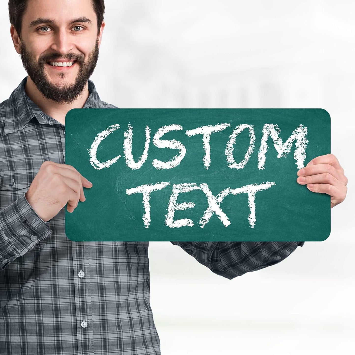 Custom Sign, Custom Street Sign, 11 Font Colors, 13 Font Styles, 4 Hole Options, 22 Sizes, 9x18 Inches, Rust Free DiBound, Fade Resistant, Made in USA by My Sign Center (Chalkboard Green)