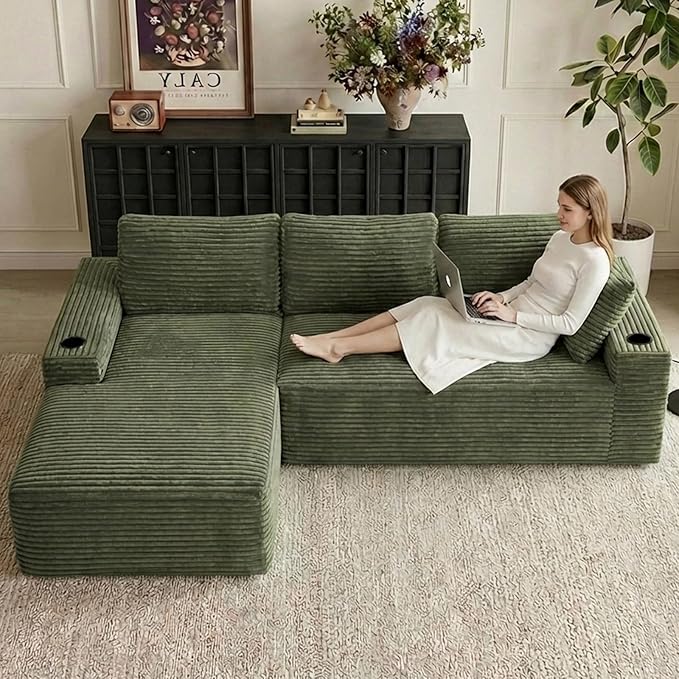 104" Cloud Sectional Couch L-Shaped by ODUWA