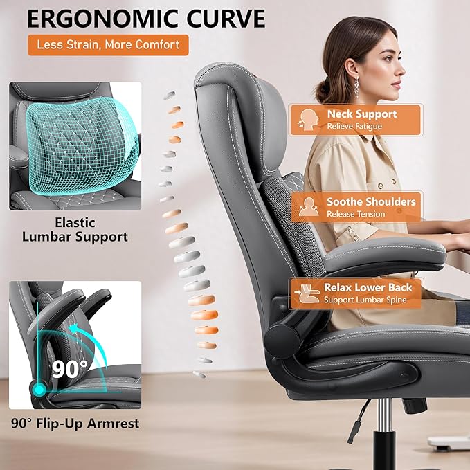 BESTFAIR Office Chair, Executive Computer Desk Chair - Image 5