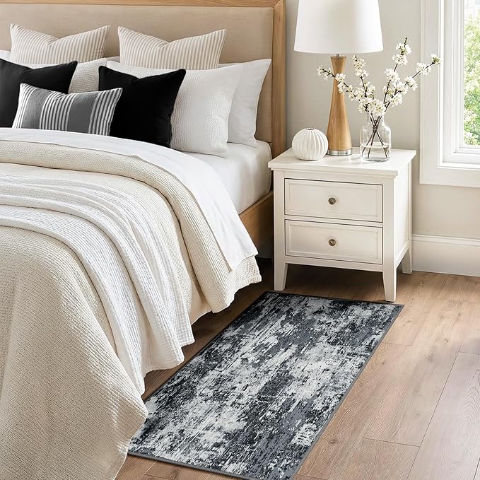 RELEANY Washable Area Rugs 2'x5' Non-Slip Modern Abstract Soft - Image 3