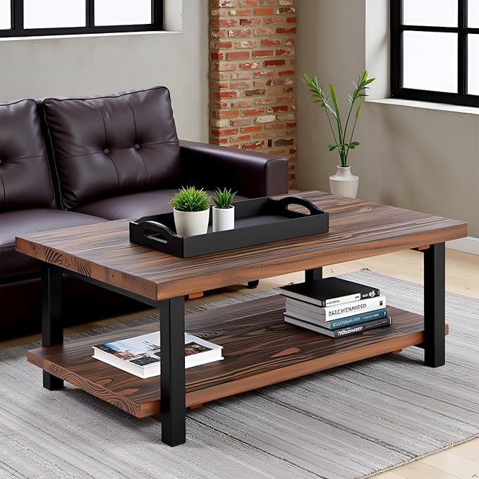 Alaterre Furniture Pomona Living Room 48 Inch Rectangular Solid Wood Coffee - Image 7