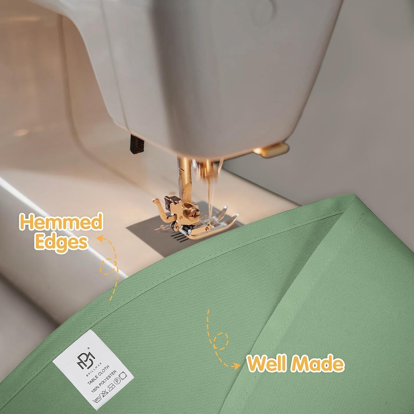 BRILLMAX 6 Pack Sage Green Round Tablecloths 90 Inch - Circle Bulk Linen Polyester Fabric Washable Table Cloth Cover for Wedding Reception Banquet Birthday Party Buffet Restaurant