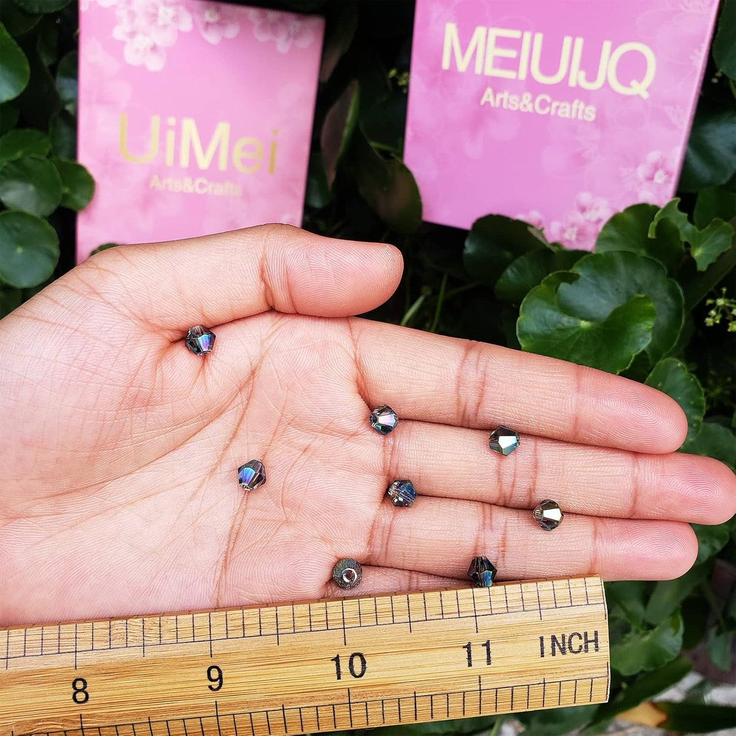 6mm Bicone 450Pcs Clear Green Crystal Glass Beads Faceted Bicone Shape Crystal Glass Spacer Beads for Bracelet Necklace Decorative Hand Jewelry Making (Clear Green, 6MM)