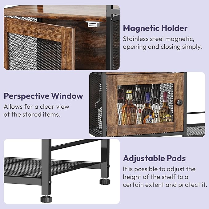 SWTYMIKI 33.31''x14.25'' Coffee Bar Cabinet - Image 7