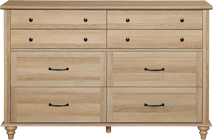 WAMPAT 8 Drawers Dresser for Bedroom, Farmhouse Dresser Chest of Drawers - Image 9