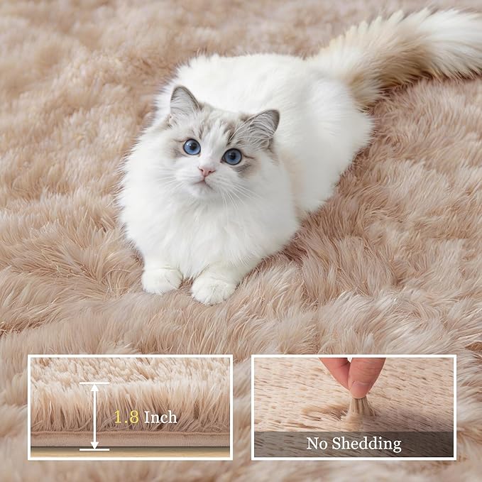 8x10 Area Rugs for Living Room Bedroom: Ultra Soft Fluffy Shag Rug Upgrade - Image 5