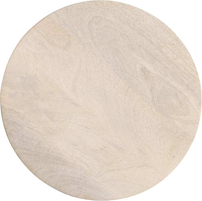 Kate and Laurel Dahl Wooden Round Drink Table; 12 x 23; Whitewash; Transitional - Image 7