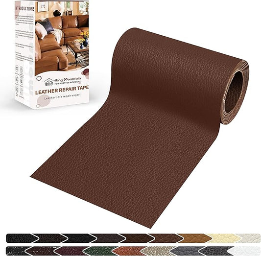 KING MOUNTAIN Leather Repair Patch, 4 x 63 Inches self Adhesive Leather Repair by ForABetterHomeLife