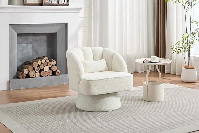 Garvee Ultra-Plush Swivel Accent Chair, 360° Barrel Lounge Chair by Garvee