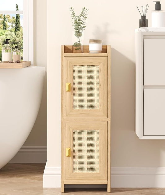 Akxomel Rattan Small Bathroom Cabinet by Akxomel
