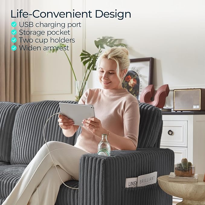 LINSY HOME Sectional Sleeper Sofa - Image 7
