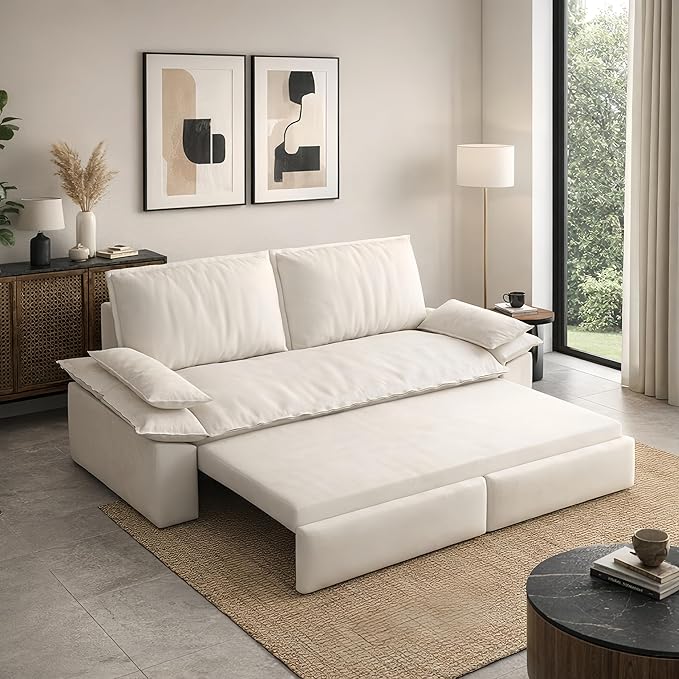 73.2" Sofa Bed Queen, 3-in-1 Pull Out Sofa Bed by Outdoorchairs