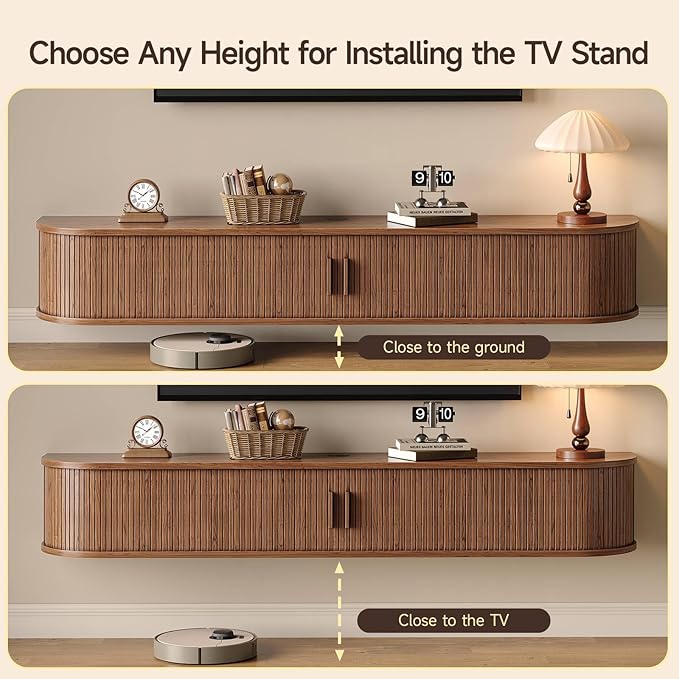 63" Floating TV Stand with Power Outlet - Image 7