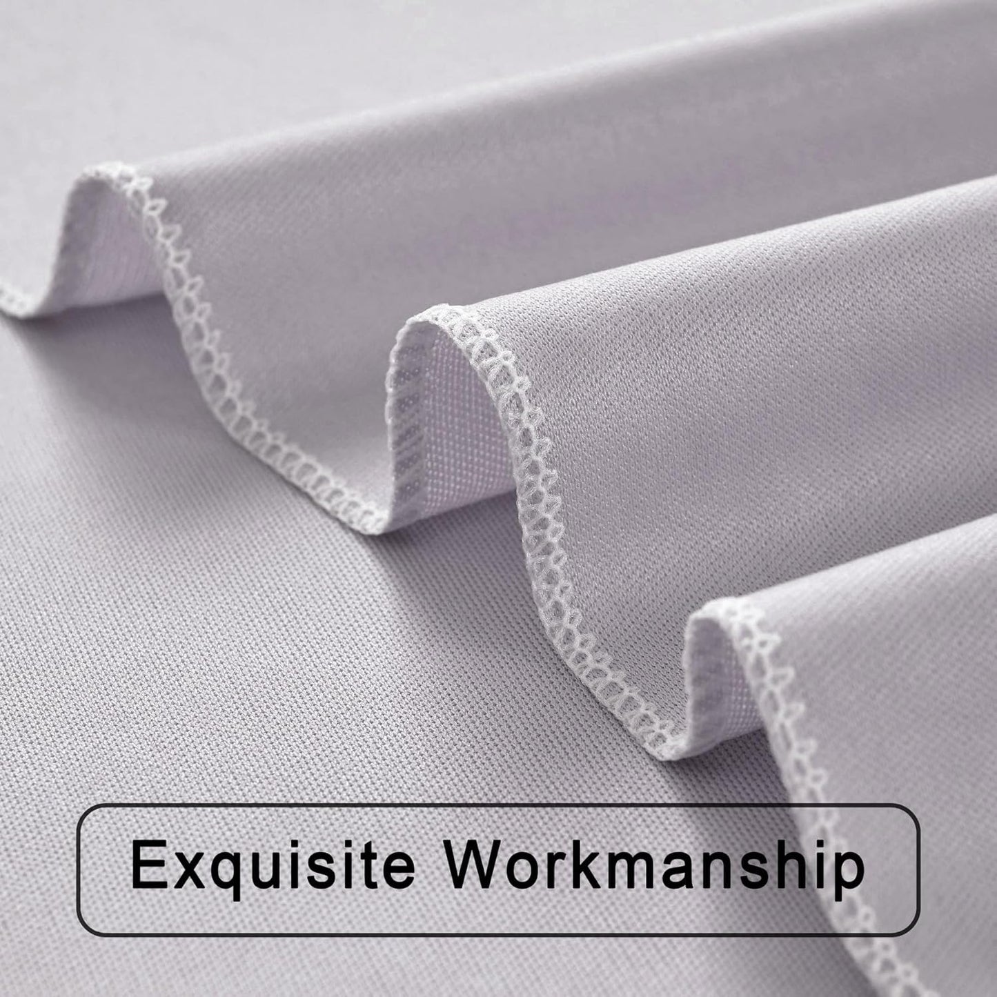 10 ft x 10 ft Wrinkle Free Silver Backdrop Curtain for Parties, Polyester Silver Grey Backdrop Drapes 2 Panels 5x10ft for Baby Shower Photoshoot Engagement Wedding Birthday Photography Background