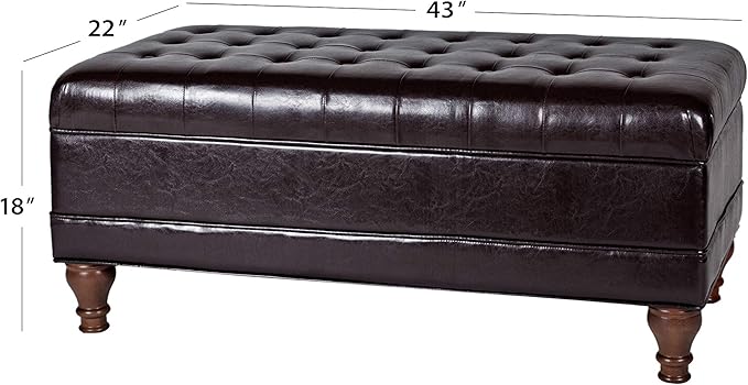 HomePop Deluxe Tufted Storage Bench - Image 3