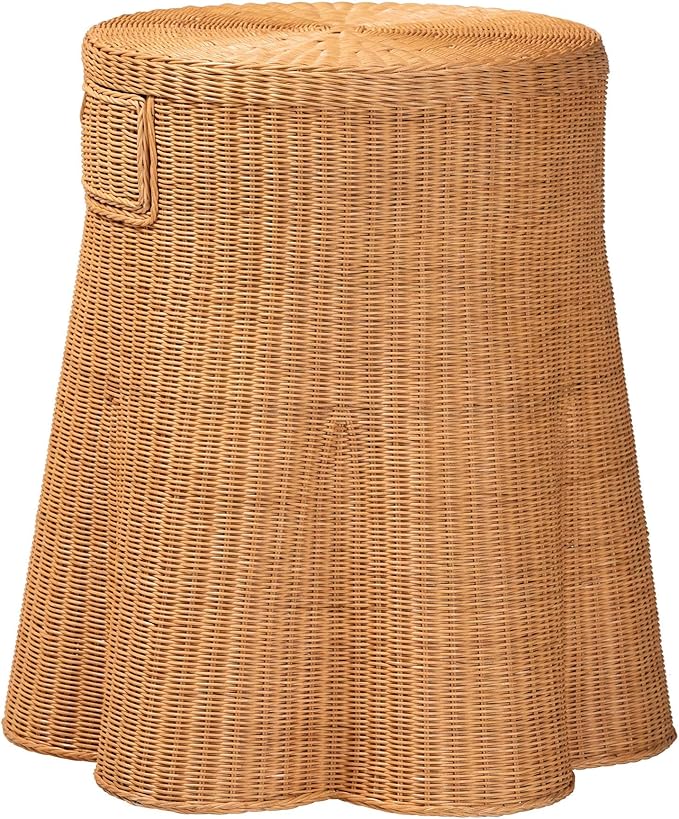 Bali & pari Dayo Scalloped Natural Rattan Console Table - Image 6