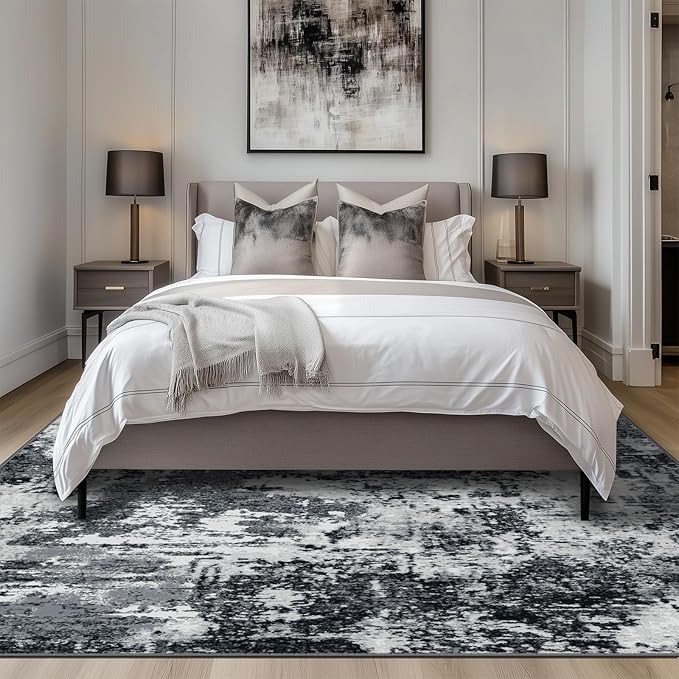 RELEANY Washable Area Rugs7'x9' Non-Slip Modern Abstract Soft - Image 9