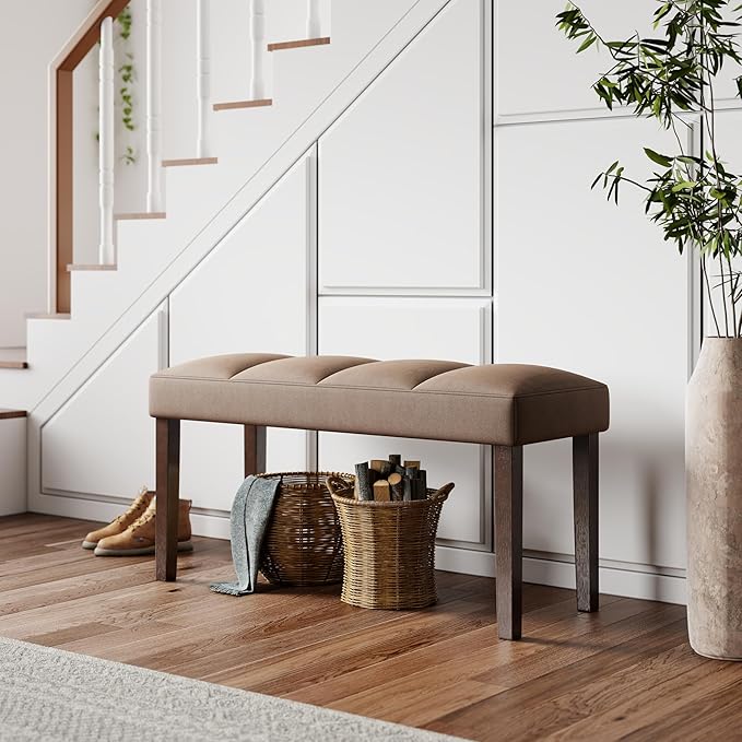 Roundhill Furniture Strata Velvet Upholstered Dining Bench by RoundhillFurniture